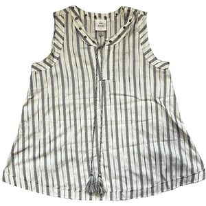 Knox Rose Black and White Patterned Top NWOT S